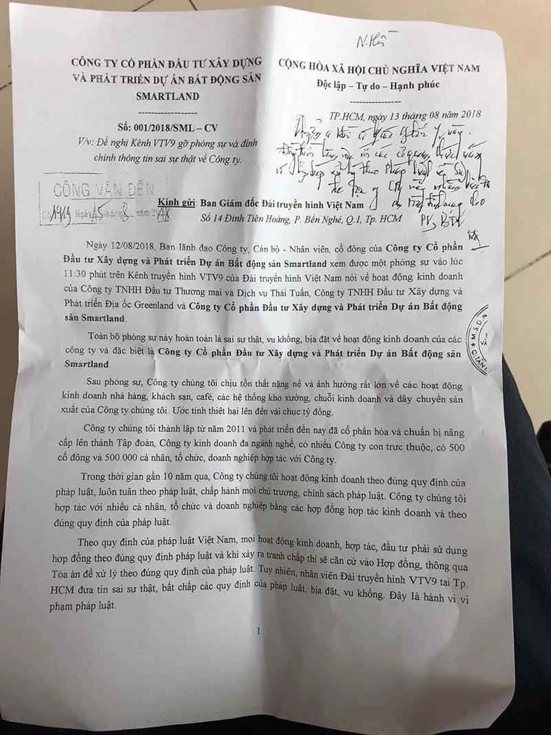 Giám đốc, nhân viên VTV9 bị doanh nghiệp “đa cấp” dọa truy sát ảnh 1