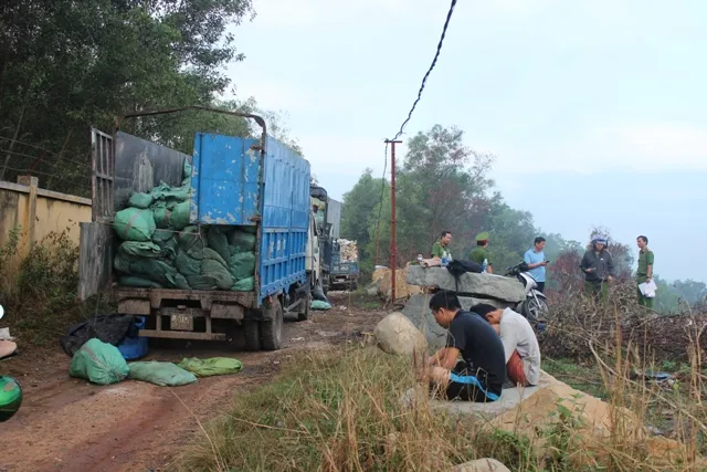  Bắt quả tang 7 xe tải chở hàng chục tấn rác thải ra môi trường ảnh 1