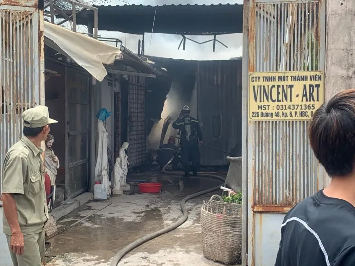 Cháy lớn ở quận Thủ Đức, khói đen bốc cao hàng chục mét ảnh 11