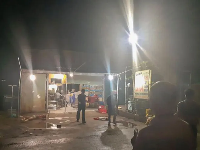 Công an có mặt ở hiện trường.