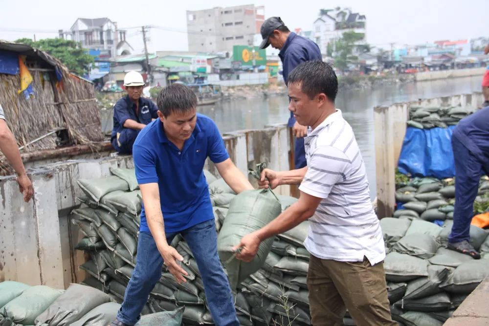 Phó Chủ tịch UBND TPHCM thăm hỏi, động viên người dân sau sự cố vỡ bờ bao ở quận 8 ảnh 11
