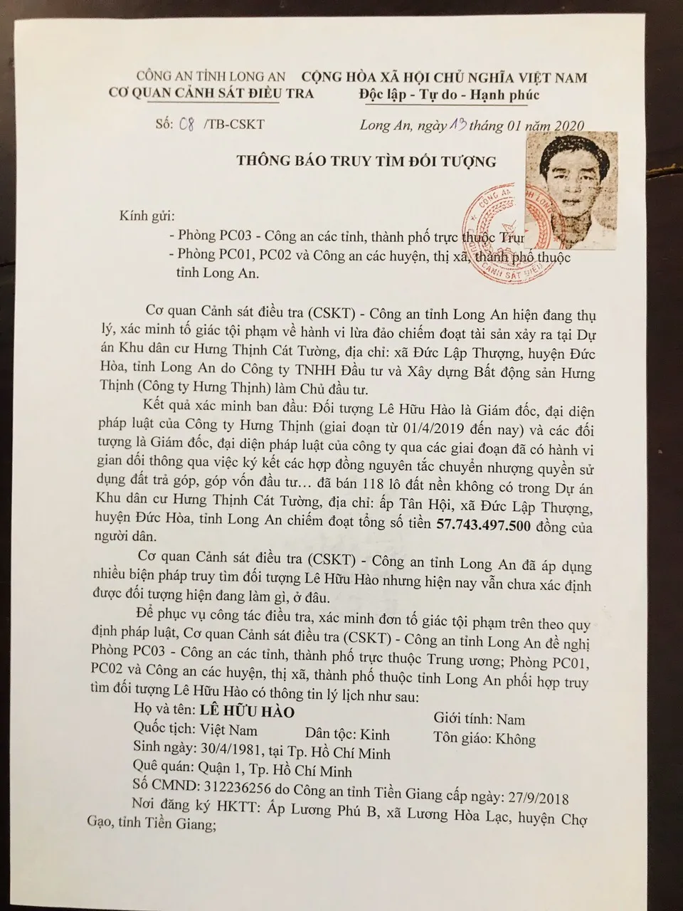  Truy tìm nhiều lãnh đạo công ty bất động sản “ma” lừa đảo chiếm đoạt hơn 57 tỷ đồng ảnh 4