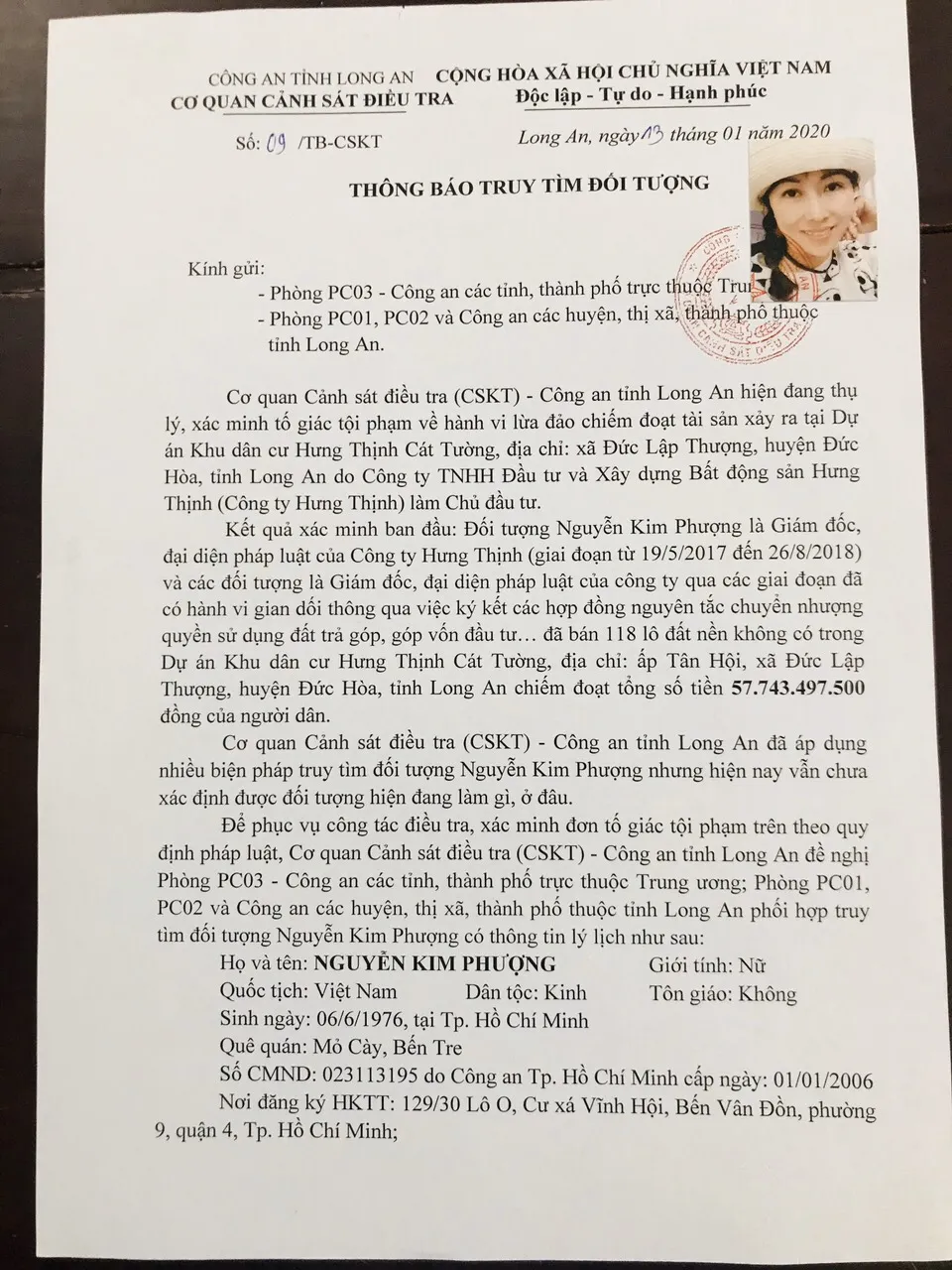  Truy tìm nhiều lãnh đạo công ty bất động sản “ma” lừa đảo chiếm đoạt hơn 57 tỷ đồng ảnh 3