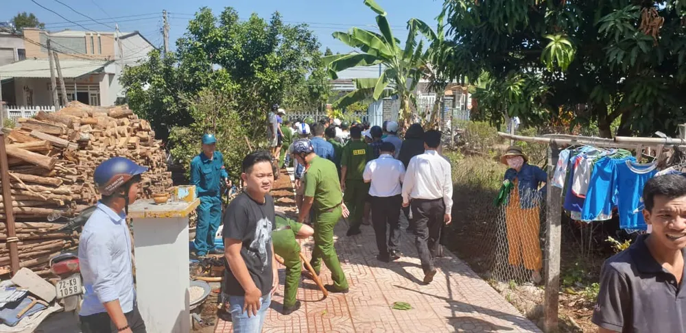 Một trung úy công an bị thương khi truy tìm nghi phạm ảnh 1