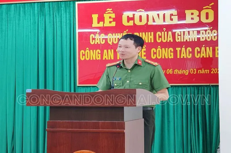 Công an tỉnh Đồng Nai điều động bố trí 332 cán bộ theo tổ chức bộ máy mới ảnh 1