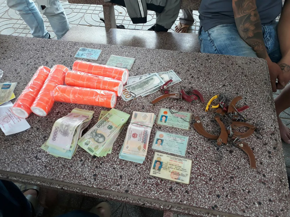 Liên tiếp triệt phá sòng bạc, trường gà trong rừng tràm và vườn điều ở tỉnh Đồng Nai ảnh 3