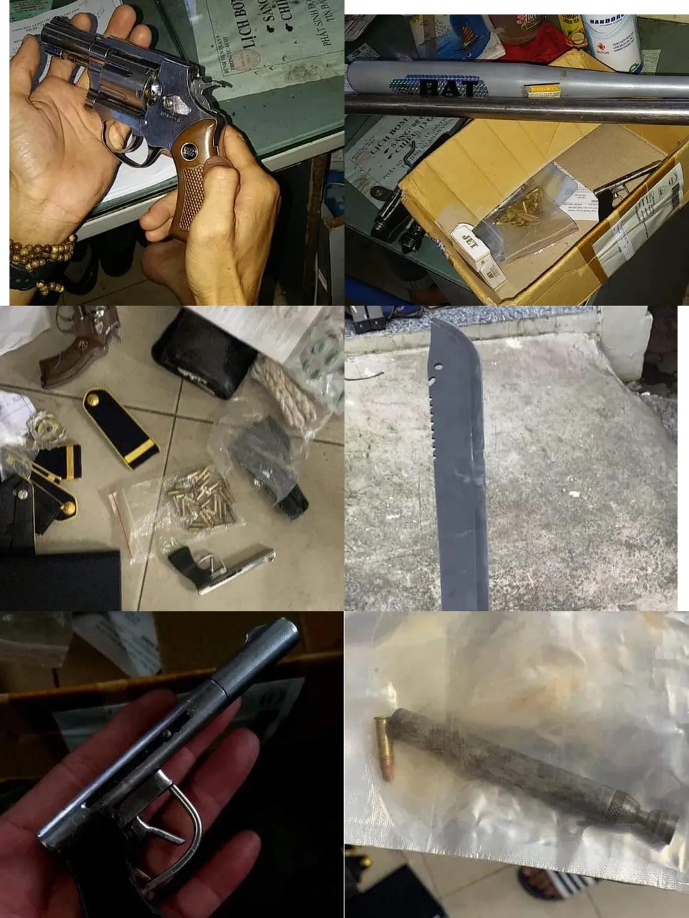 Tang vật công an thu giữ