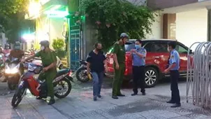 Lực lượng công an tại hiện trường