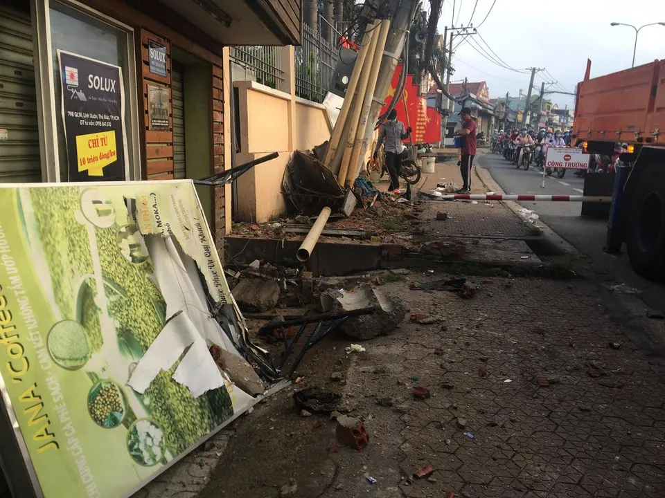 Hiện trường vụ việc. Ảnh: CHÍ THẠCH 