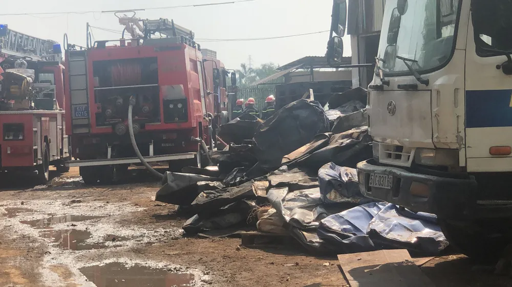Cháy bãi phế liệu tại phường Long Thạnh Mỹ, TP Thủ Đức ảnh 1