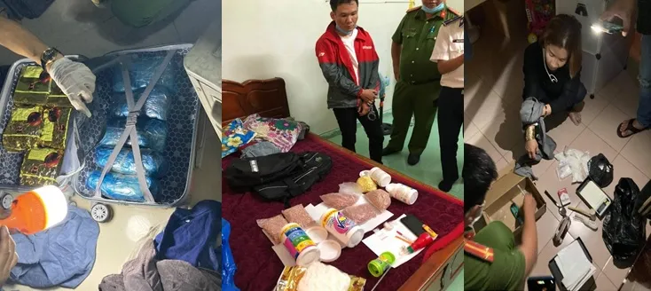 Các đối tượng cùng tang vật