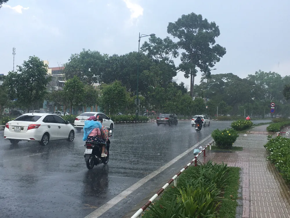 Mưa lớn kèm theo dông ở TPHCM ảnh 1