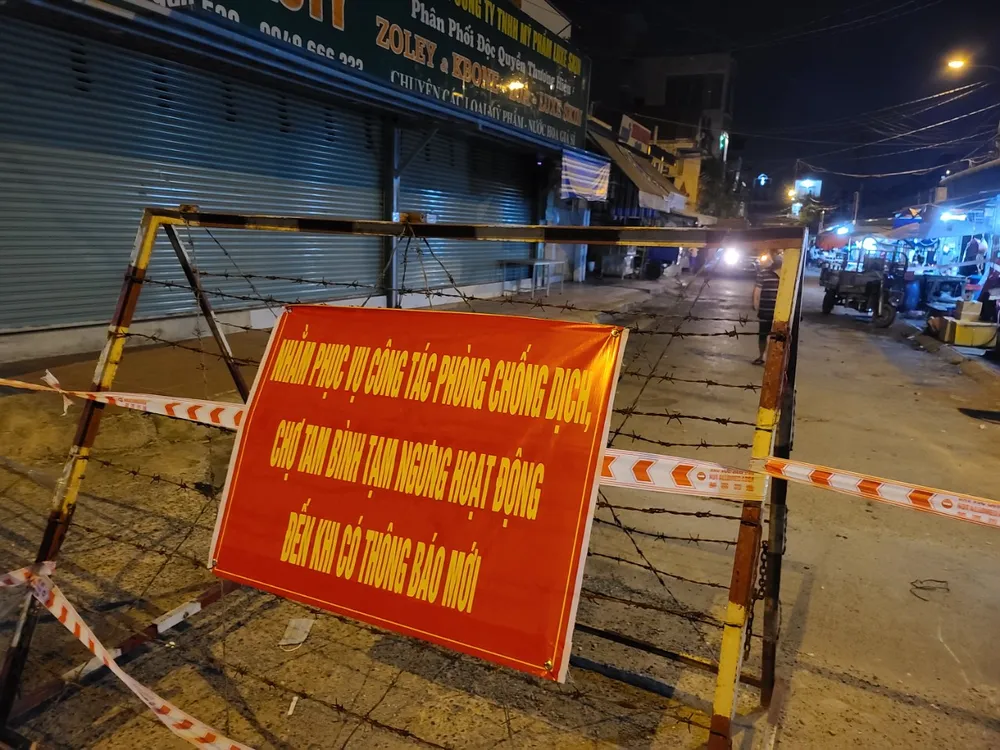 Tạm ngưng hoạt động chợ Tam Bình, TP Thủ Đức để phòng, chống dịch Covid-19 ảnh 1