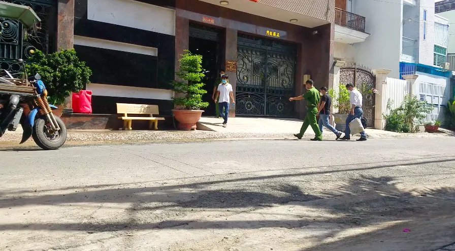 Công an có mặt ở hiện trường 