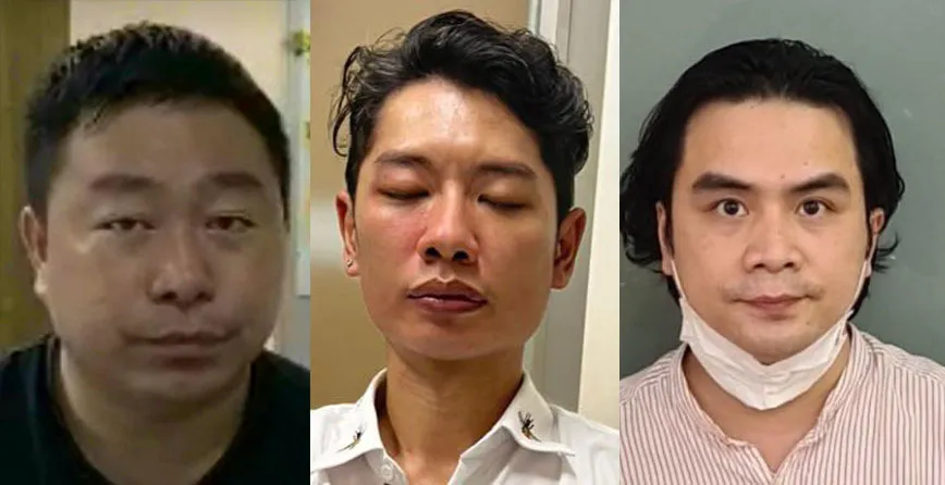 Nhóm đối tượng tại cơ quan công an. Ảnh: C.T