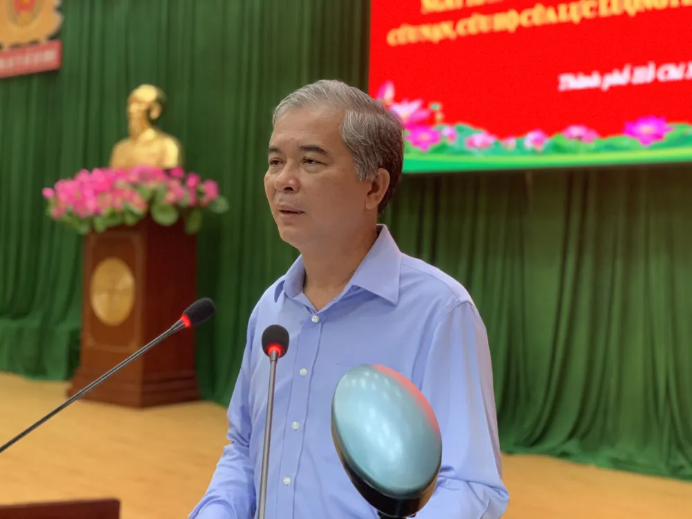 Công an TPHCM sơ kết 5 năm về công tác cứu nạn cứu hộ ảnh 1