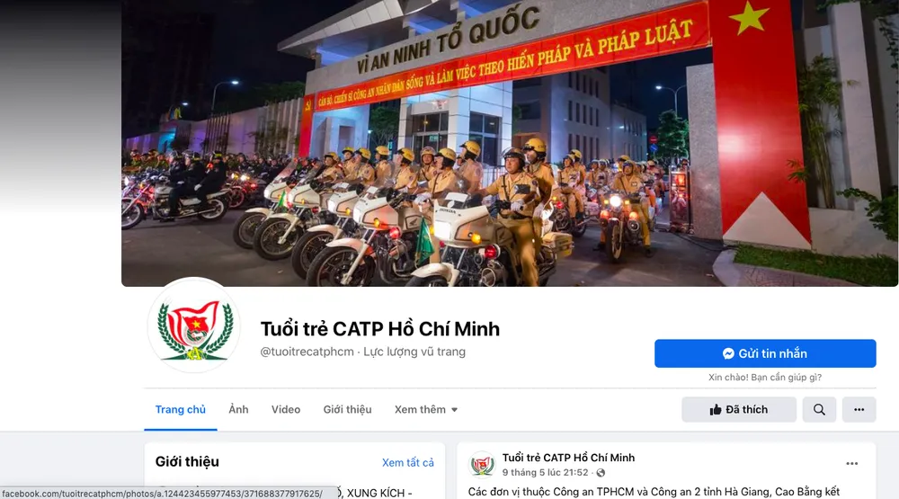 Trang Tuổi trẻ Công an TPHCM của Đoàn Thanh niên Công an TPHCM