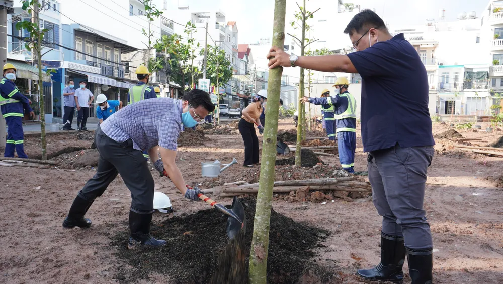 Các quận, huyện phát động “Tết trồng cây đời đời nhớ ơn Bác Hồ” ảnh 9
