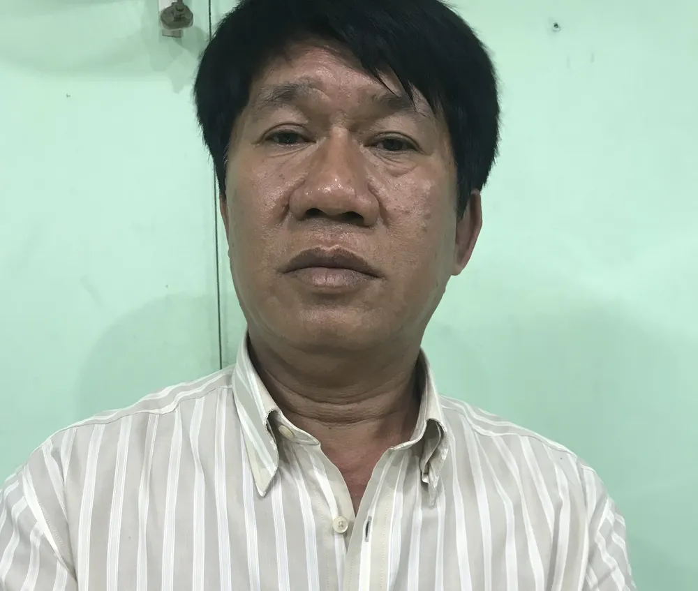 Châu tại cơ quan công an. Ảnh: C.T.