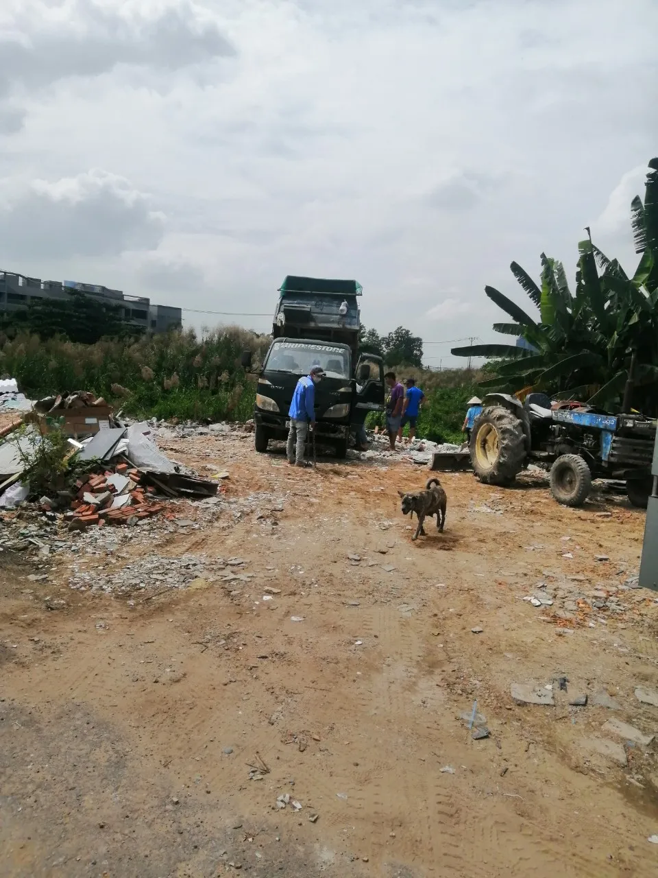 Bắt quả tang xe tải đổ chất thải dưới cầu Thủ Thiêm ảnh 3