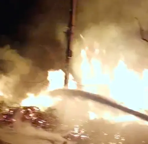 Cháy xưởng gỗ tại huyện Bình Chánh, nhiều tài sản bị thiêu rụi ảnh 1