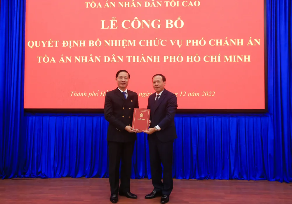 Chánh án TAND quận 1 giữ chức Phó Chánh án TAND TPHCM ảnh 1