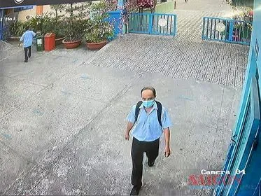 Hình ảnh Hải được camera an ninh ghi nhận. Ảnh: C.T