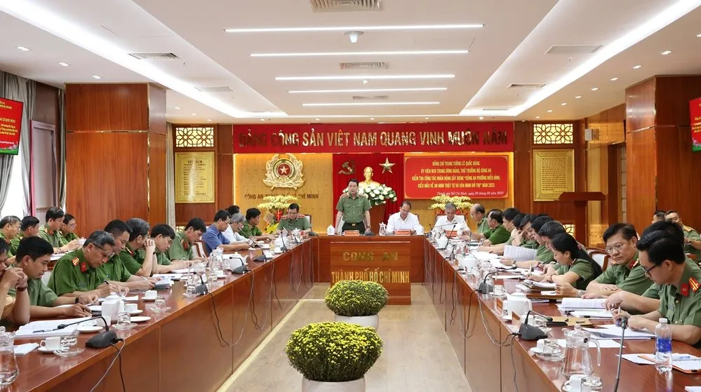 Trung tướng Lê Quốc Hùng đánh giá cao sự chủ động của Công an TPHCM về xây dựng công an phường điển hình