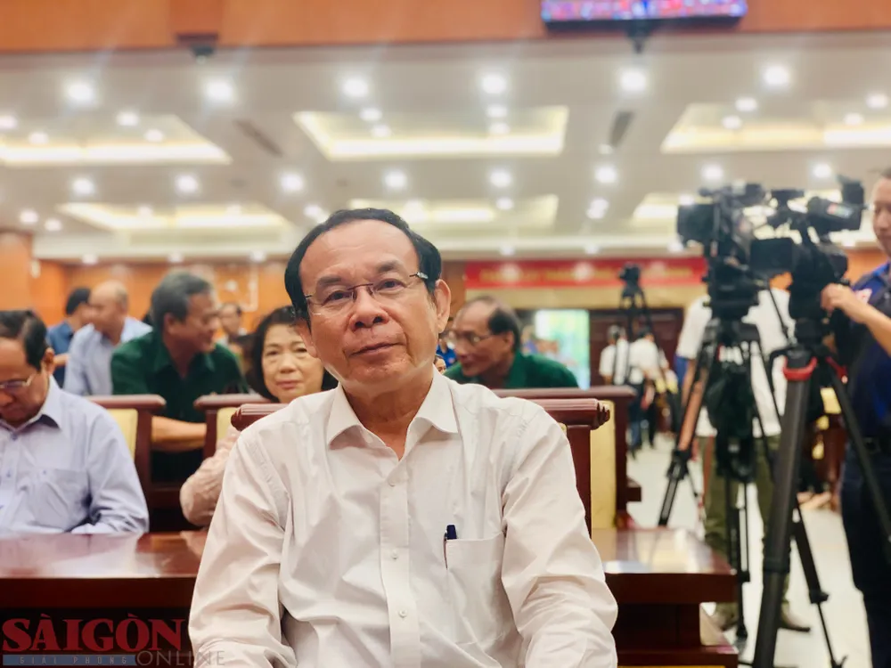 Bí thư Thành ủy TPHCM Nguyễn Văn Nên tham dự hội nghị. Ảnh: CHÍ THẠCH