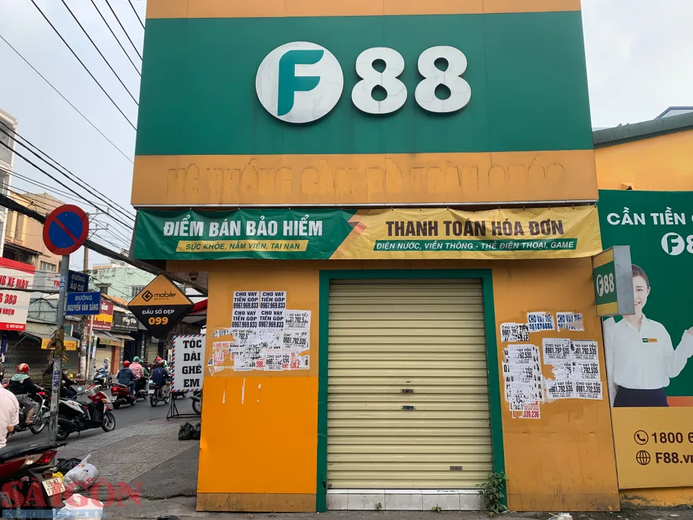 Chi nhánh Công ty F88 ở đường Âu Cơ, quận Tân Phú đóng cửa