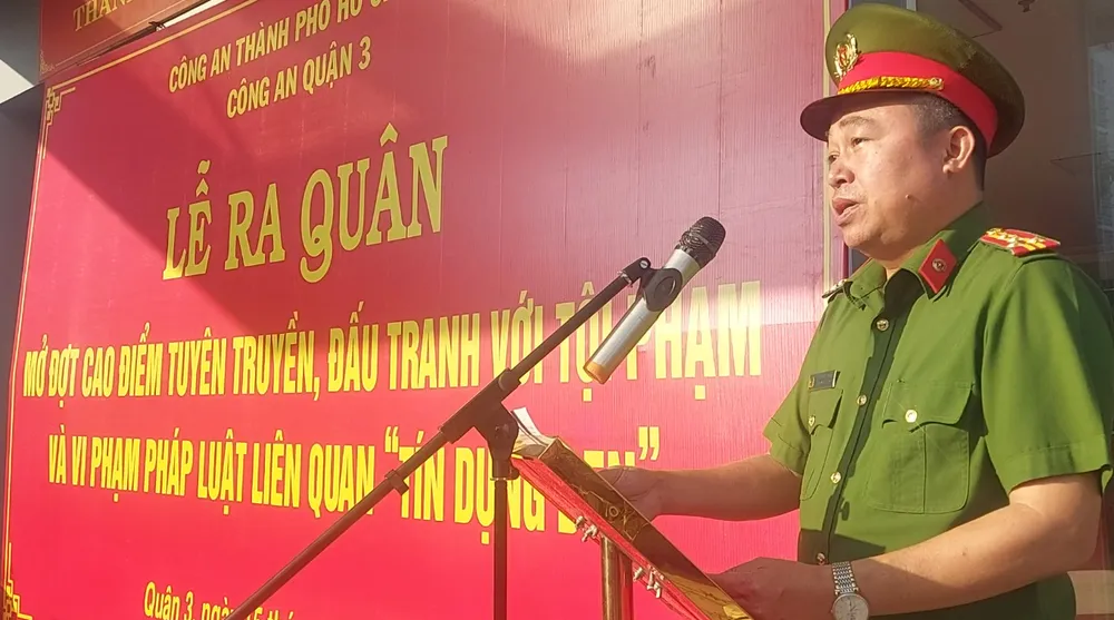 Đại tá Lại Phước Xuân, Trưởng Công an quận 3 phát biểu