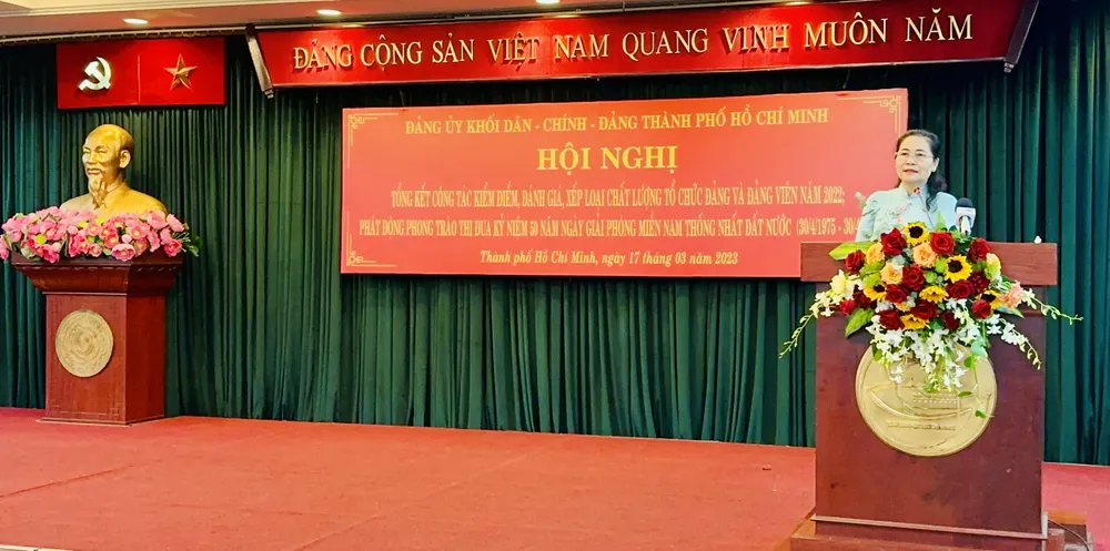 Đồng chí Nguyễn Thị Lệ phát biểu chỉ đạo