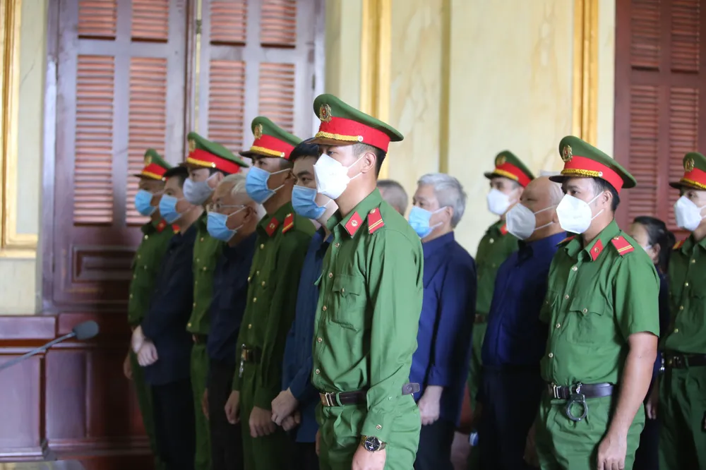 Các bị cáo tại tòa