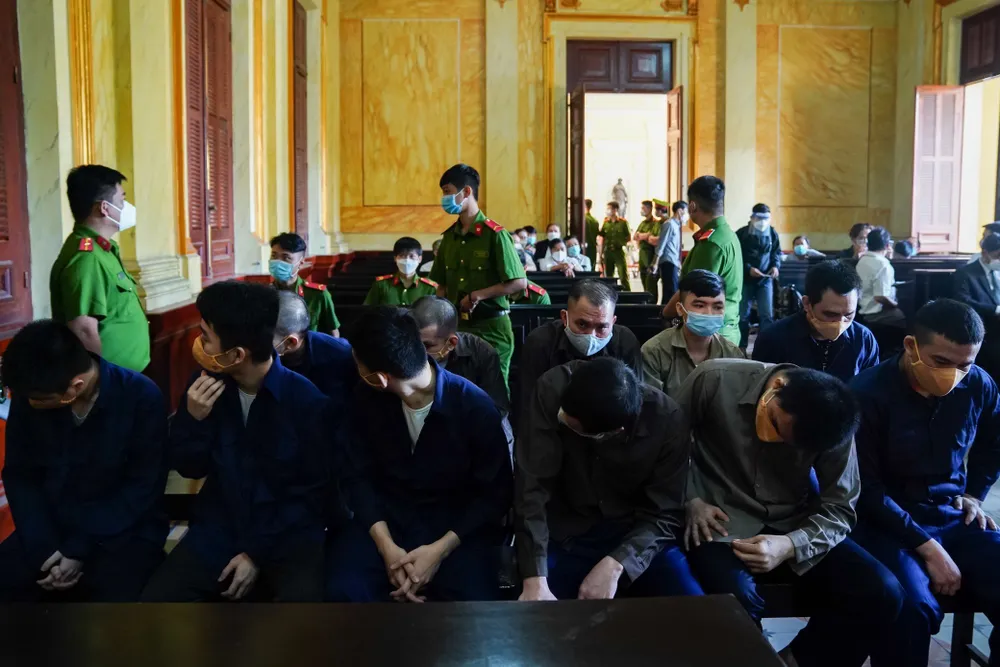 Các bị cáo trong phiên tòa trước đó