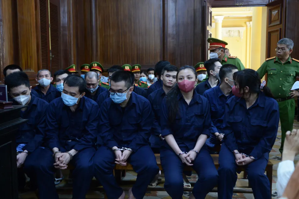 Các bị cáo tại tòa