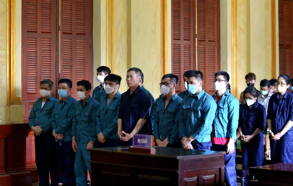 Các bị cáo tại tòa