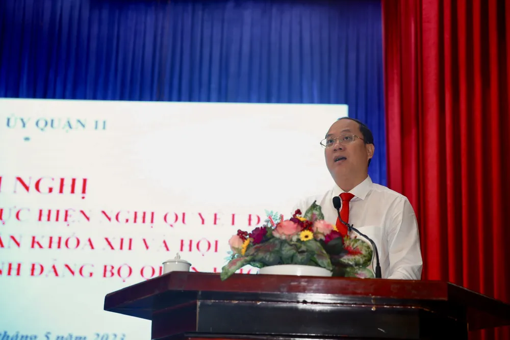 Phó Bí thư Thành ủy TPHCM Nguyễn Hồ Hải phát biểu chỉ đạo tại hội nghị. Ảnh: CHÍ THẠCH Phó Bí thư Thành ủy TPHCM Nguyễn Hồ Hải phát biểu chỉ đạo tại hội nghị. Ảnh: CHÍ THẠCH