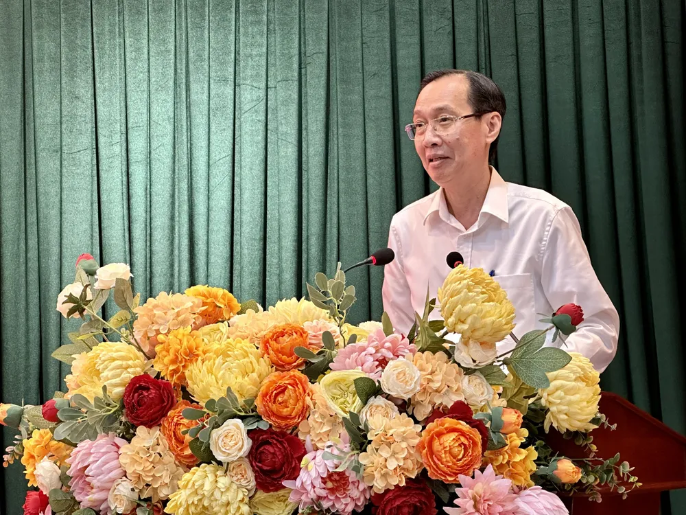 Đồng chí Lê Thanh Liêm phát biểu chỉ đạo. Ảnh: CHÍ THẠCH