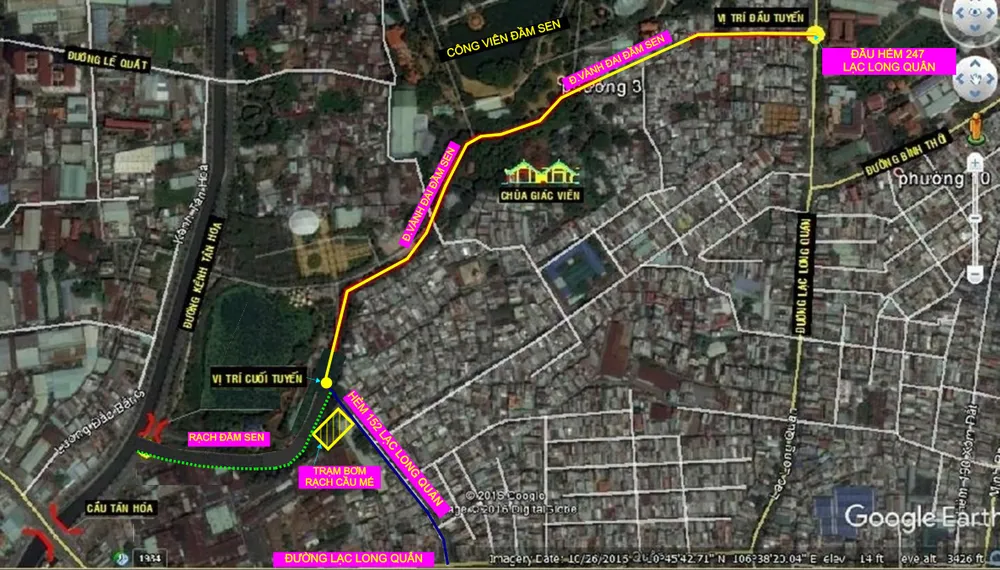 Mặt bằng tổng thể đường Vành Đai. Ảnh: CHÍ THẠCH