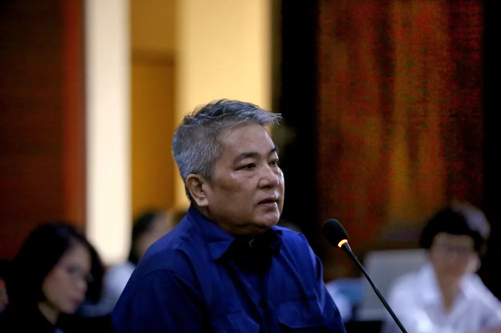 Bị cáo Lê Văn Quý, cựu Phó trưởng Công an phường Phú Thọ Hòa, tại tòa