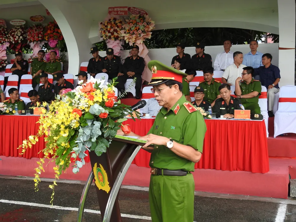 Thiếu tướng Trần Đức Tài, Phó Giám đốc Công an TPHCM phát biểu