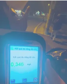 Kết quả kiểm tra nồng độ cồn của ông V.D.