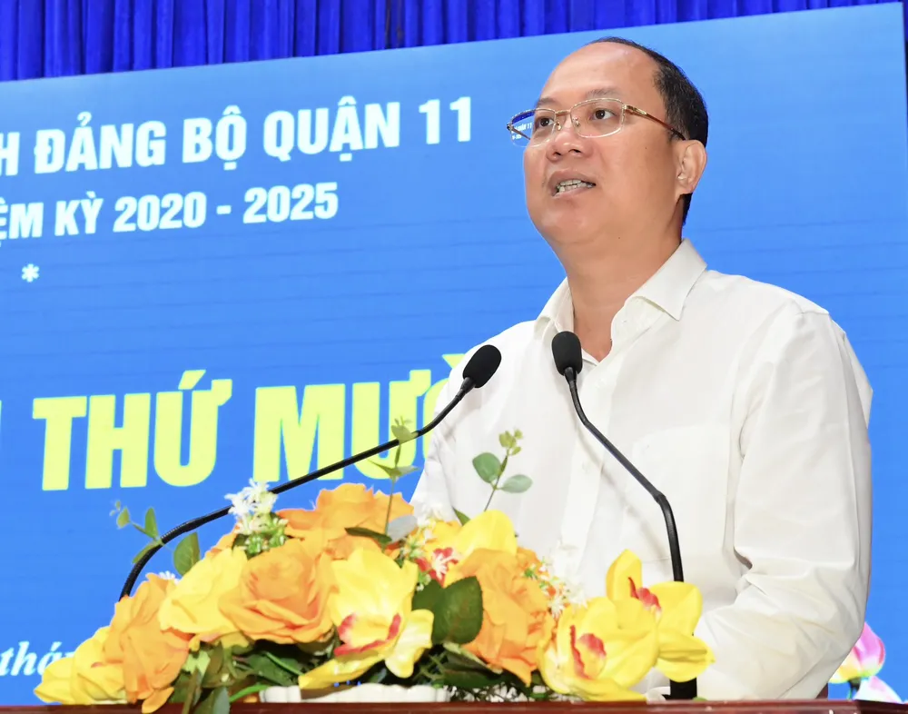 Đồng chí Nguyễn Hồ Hải phát biểu chỉ đạo tại hội nghị. Ảnh: VIỆT DŨNG Đồng chí Nguyễn Hồ Hải phát biểu chỉ đạo tại hội nghị. Ảnh: VIỆT DŨNG