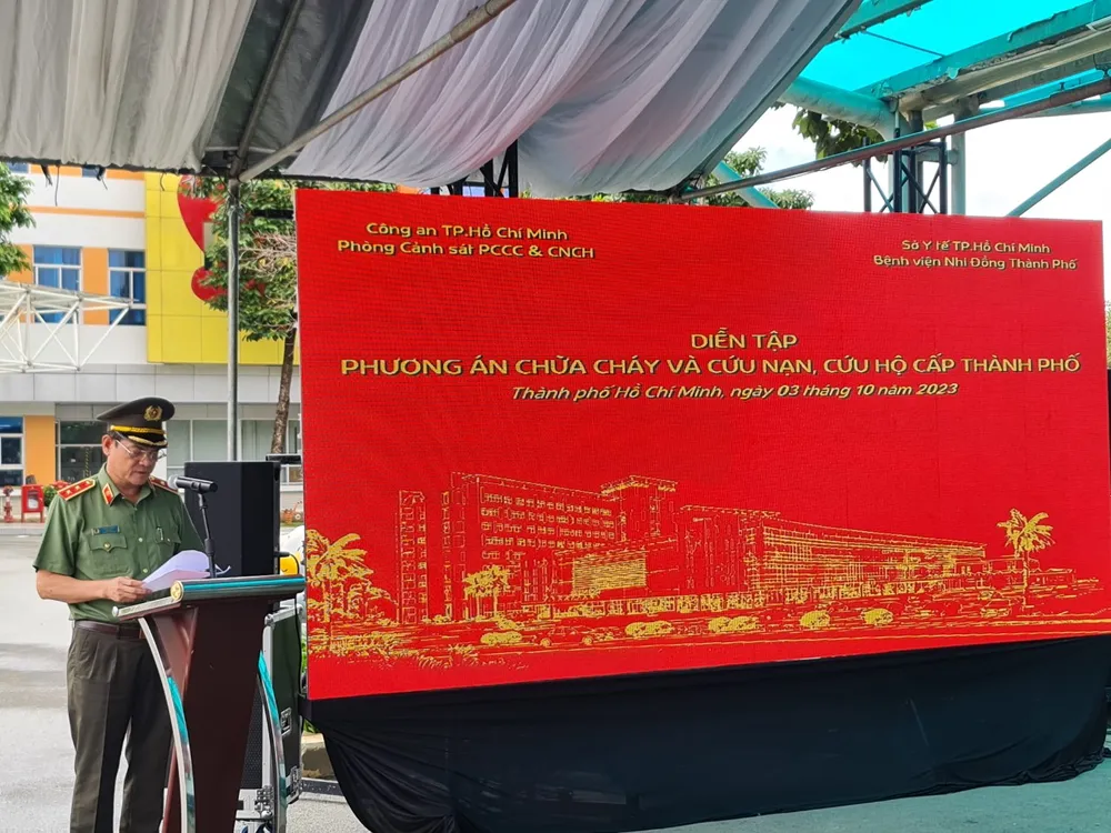Trung tướng Lê Hồng Nam, Giám đốc Công an TPHCM phát biểu chỉ đạo