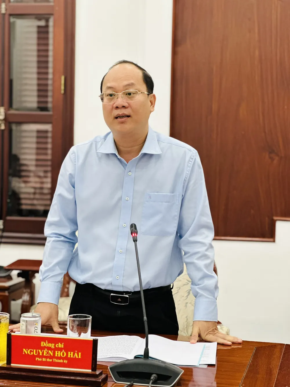 Phó Bí thư Thành ủy TPHCM Nguyễn Hồ Hải ghi nhận, biểu dương tinh thần trách nhiệm, chủ động, tích cực của Đảng đoàn Luật sư TPHCM. Ảnh: CHÍ THẠCH