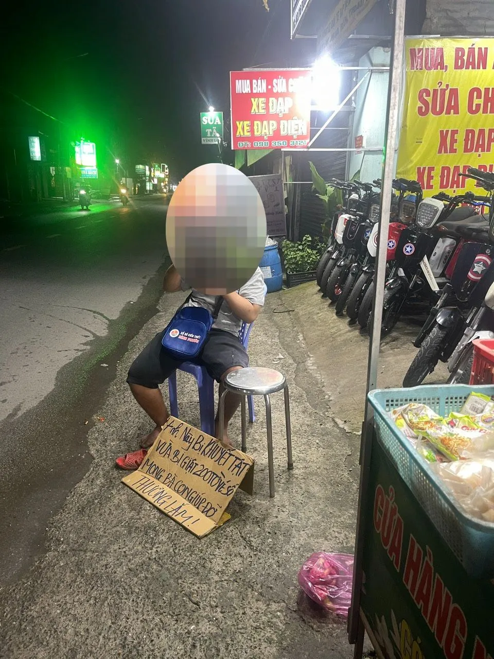 Hình ảnh ông K. được lan truyền trên mạng