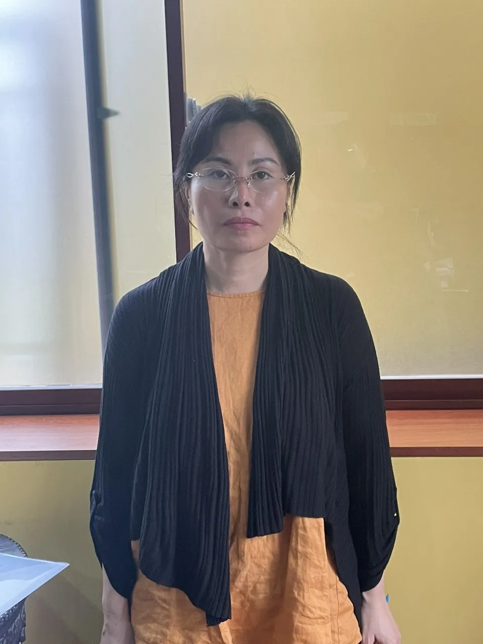 Võ Thị Hà tại cơ quan công an