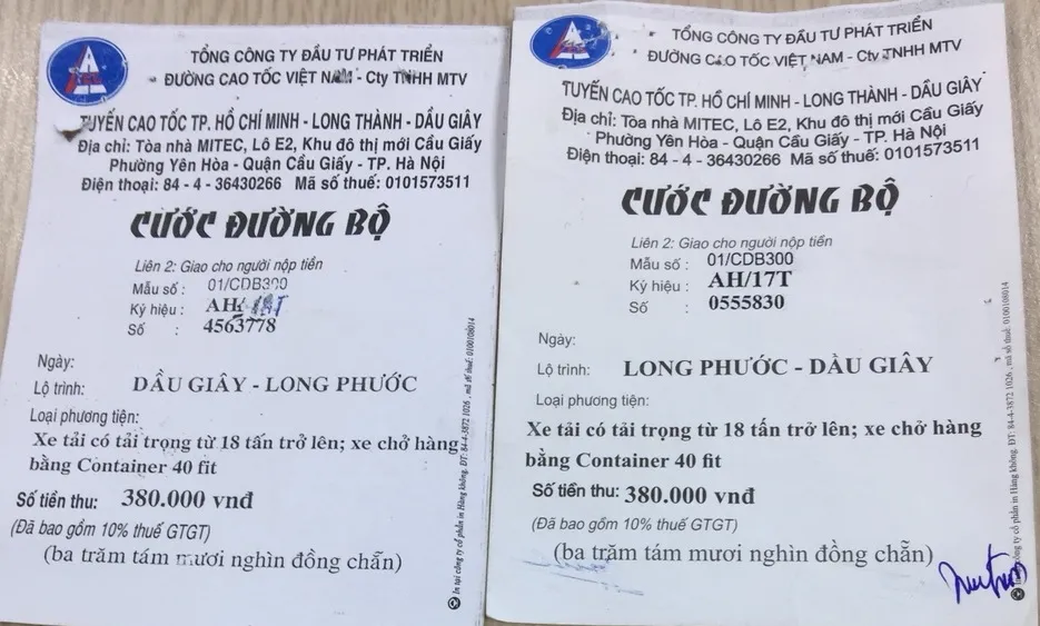 Xuất hiện tình trạng làm giả vé cước đường bộ cao tốc TPHCM - Long Thành - Dầu Giây ảnh 1