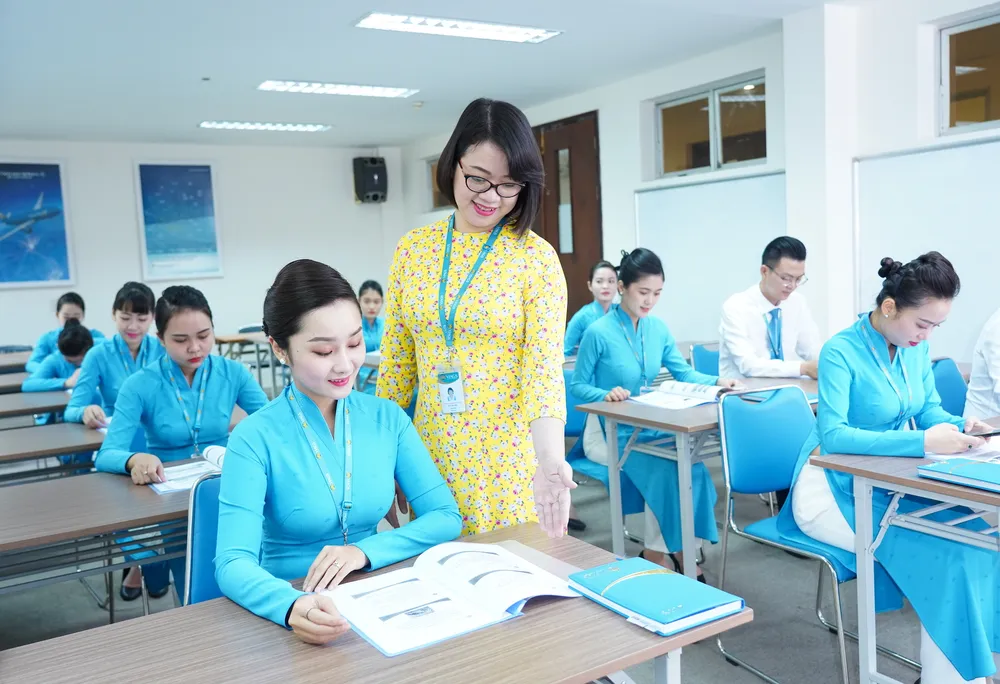 Tiếp viên hàng không luôn được đào tạo bài bản