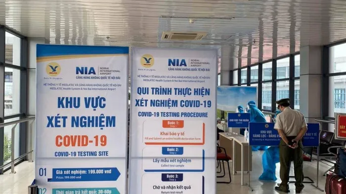 Điểm dịch vụ test nhanh SARS-CoV-2 tại sân bay Nội Bài